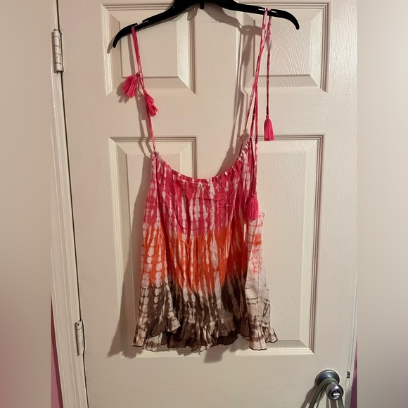 Melè Beach Women's Tie Dye Beachy Adjustable Tank Top - Picture 2 of 5